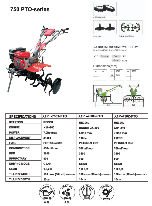 X1 Power Tiller